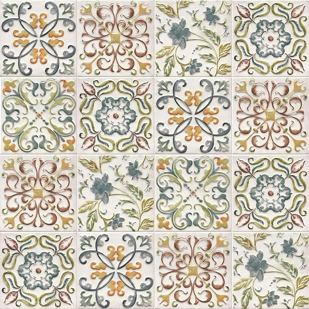 Tile Peel and Stick Wallpaper or Kitchen Backsplash 17×118 | Moroccan Tile Contact Paper Peel and Stick Boho Removable Self Adhe