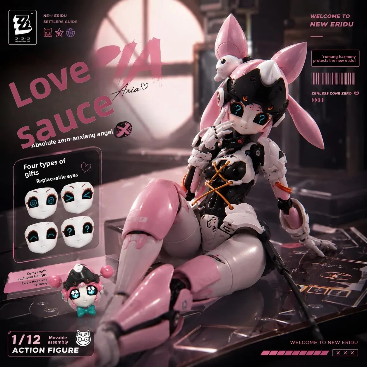 Zenless Zone Zero Angels Of Delusion Aria Mecha Girl Posable DIY Assembly Model Kit Collectible Action Figure Desktop Ornament