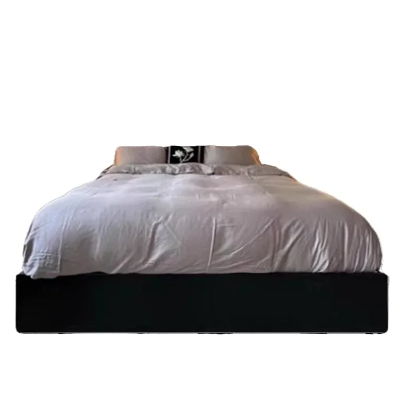 French retro solid wood bed 1.8 meters fragrant cloud yarn soft bag bed New Chinese red oak double bed