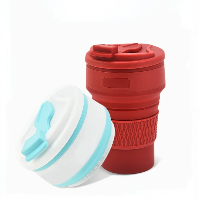 Collapsible Water Bottle 12oz Leak-Proof Reusable Silicone Travel Cup Drink Bottle