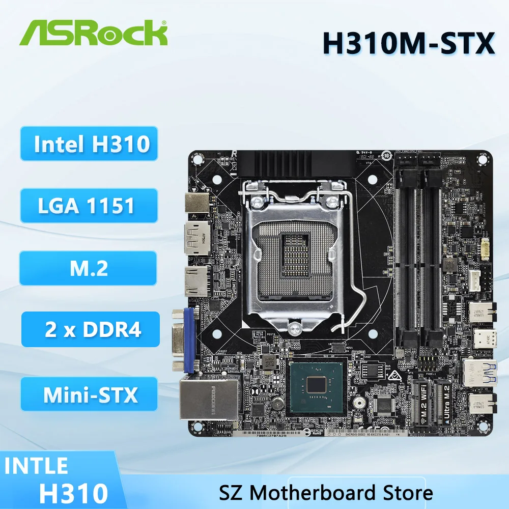 Placa base ASROCK H310M-STX H310 M.2 LGA 1151 DDR4 Mini-STX compatible con CPU i5-9400F i5-9600 i3-9300 i5-8500 i7-8700