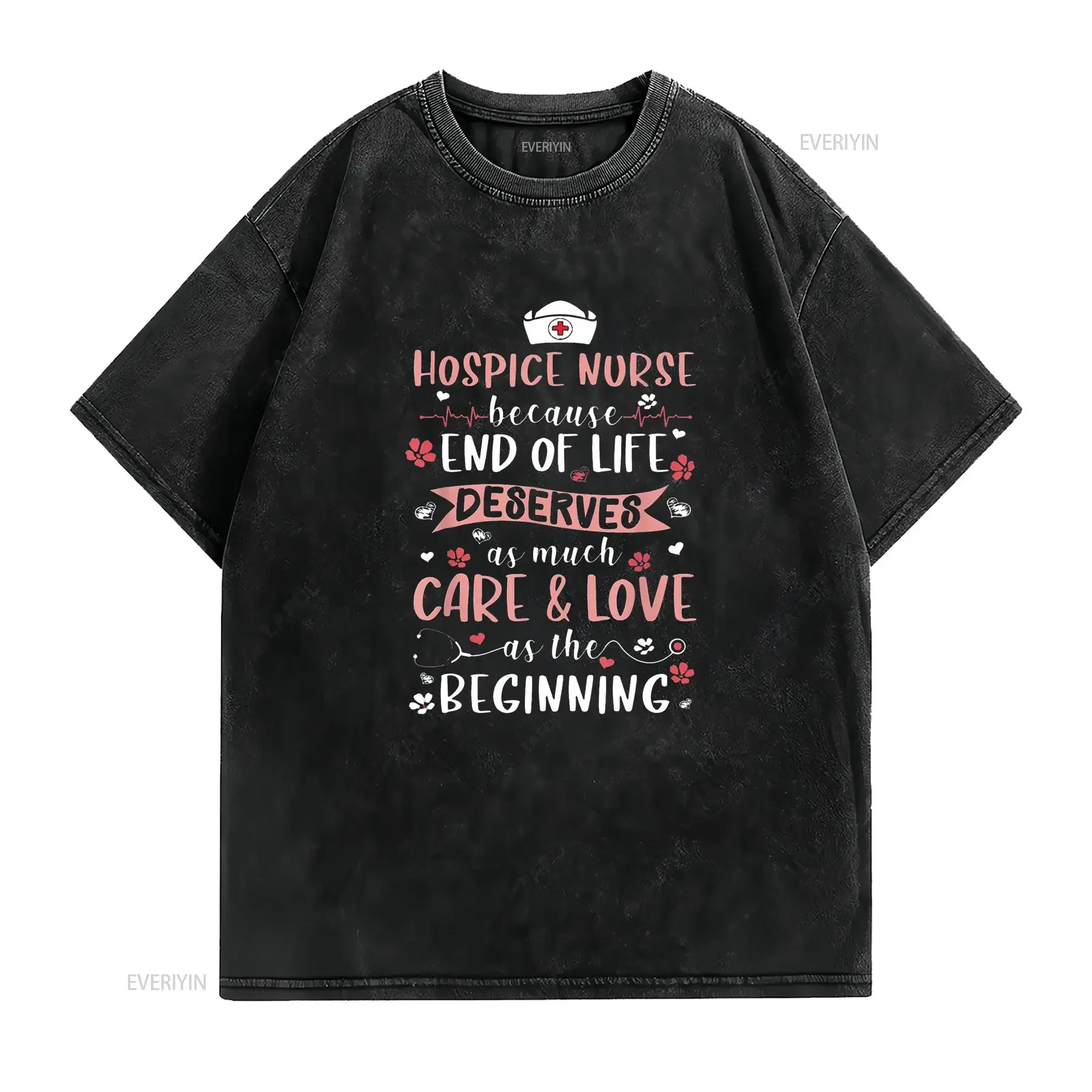 Appreciation Hospice Nurse Medical Registered Nurs Fashionable Women s T Shirt Featuring Trendy s vintage Washed fashion