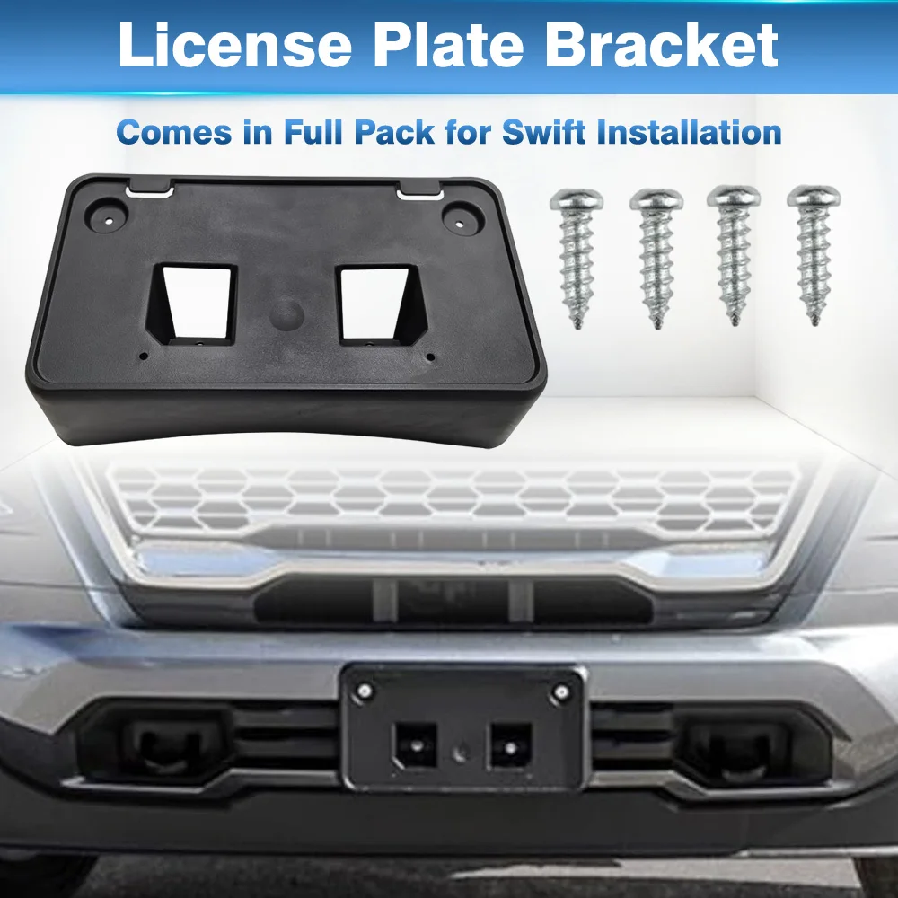 

For GMC Canyon 2021-2022 Car Front Bumper License Plate Frame Mounting Bracket Holder Accessories 84461482 GM1068214