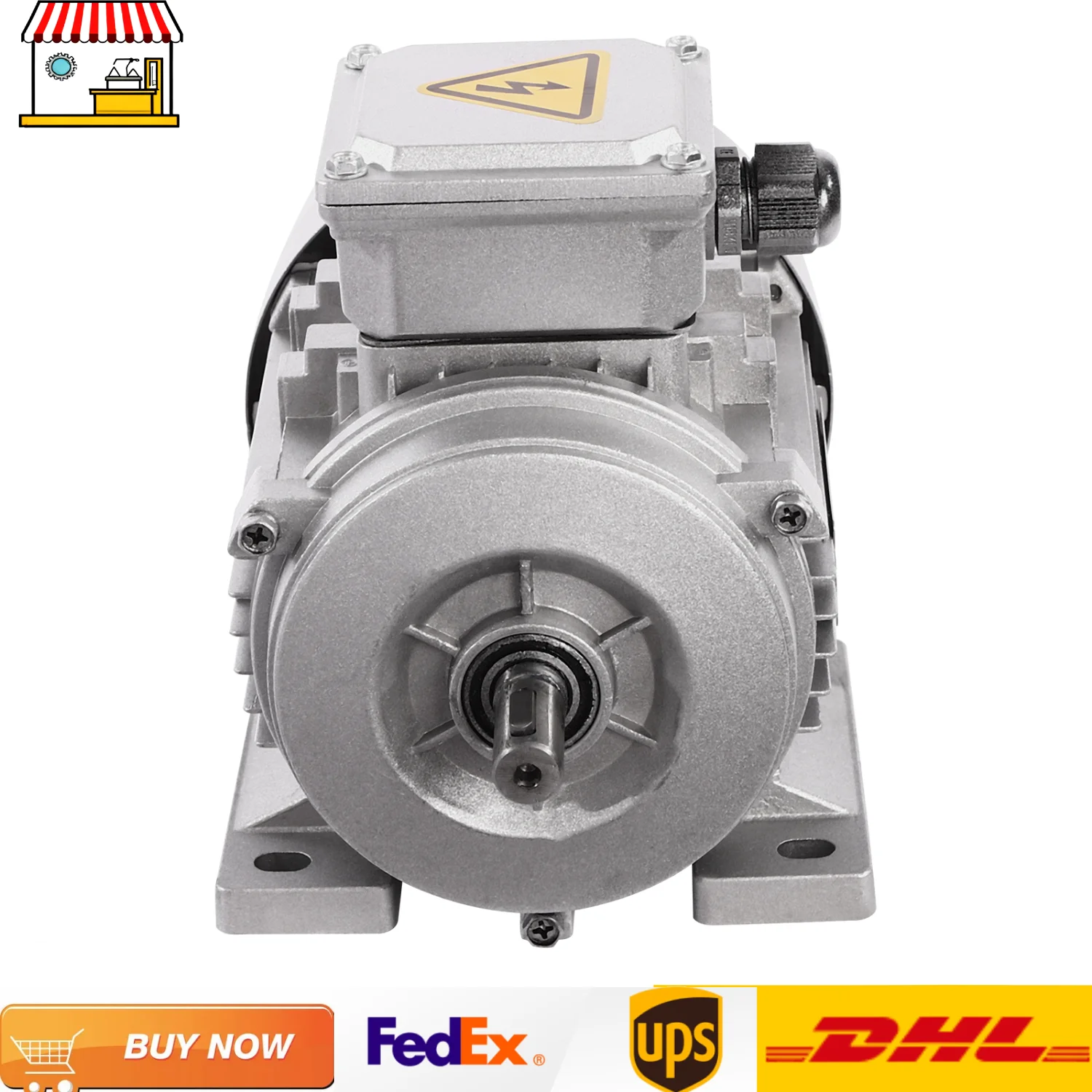 محرك كهربائي بعمود 750 وات 14 مم، محرك لفائف نحاسي نقي ثلاثي الطور للصناعة وآلات البناء #1