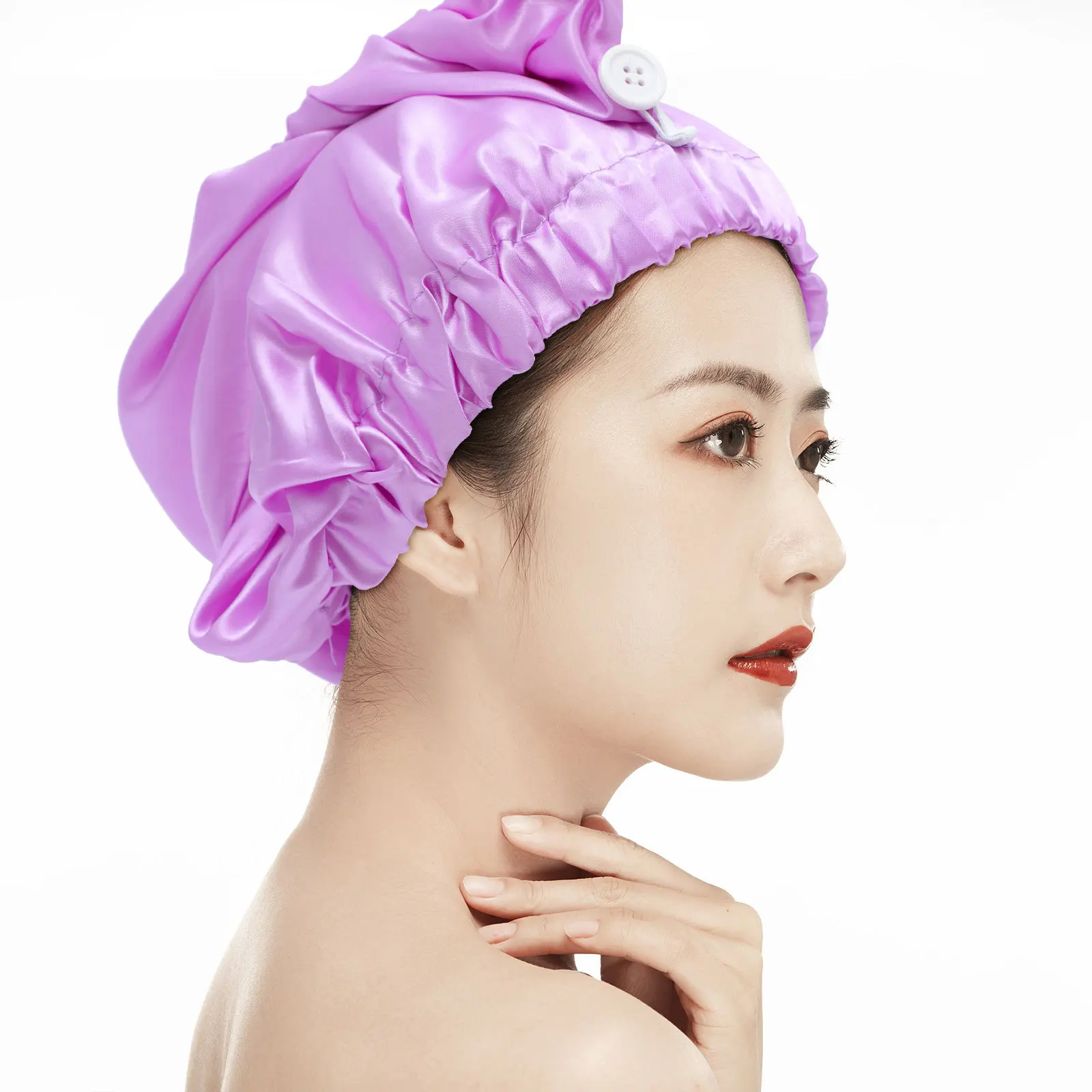 

Satin Sleep Cap Elastic Night Hair Cover Large Size for Long Braid Dreadlocks Curly Hair Women Sleep Hat Silky Wrap