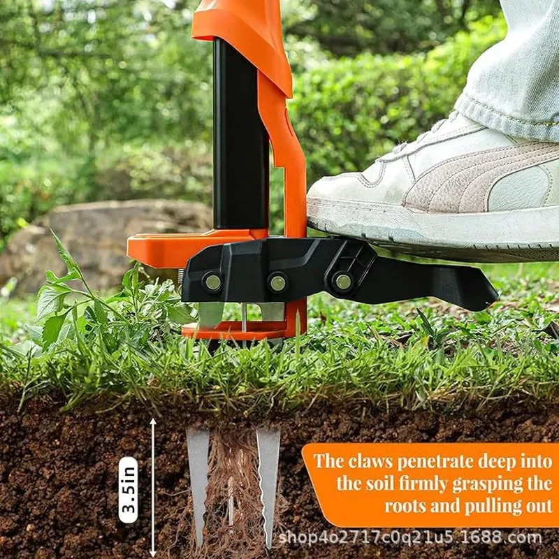 Manual Garden Weeder Tool Standing Weed Puller for Back Pain Relief Durable Root Extractor Heavy Duty Lawn Care Equipment