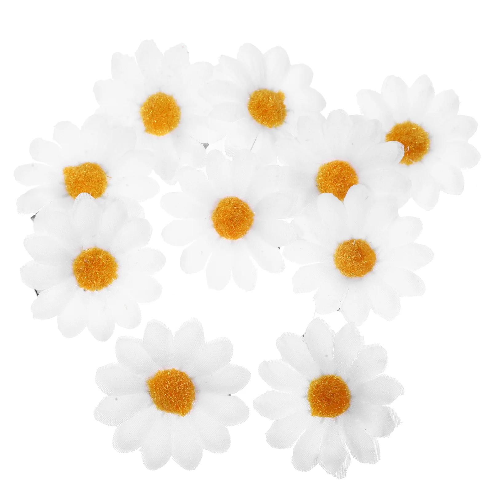 10 Pcs Daisy Hair Clip White Clips Pins Decorative Sunflower Accessories for Girls Women Barrettes Vacation