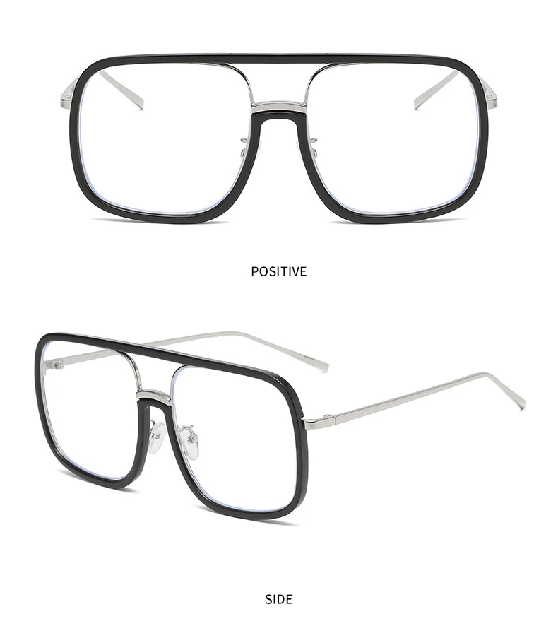 Übergroße Piloten-Sonnenbrille für Damen, Punk-Stil, große Rahmenbrille, modische Retro-Herren-Outdoor-Sonnenbrille, Box-Brille mit Leopardenmuster – Detail 10