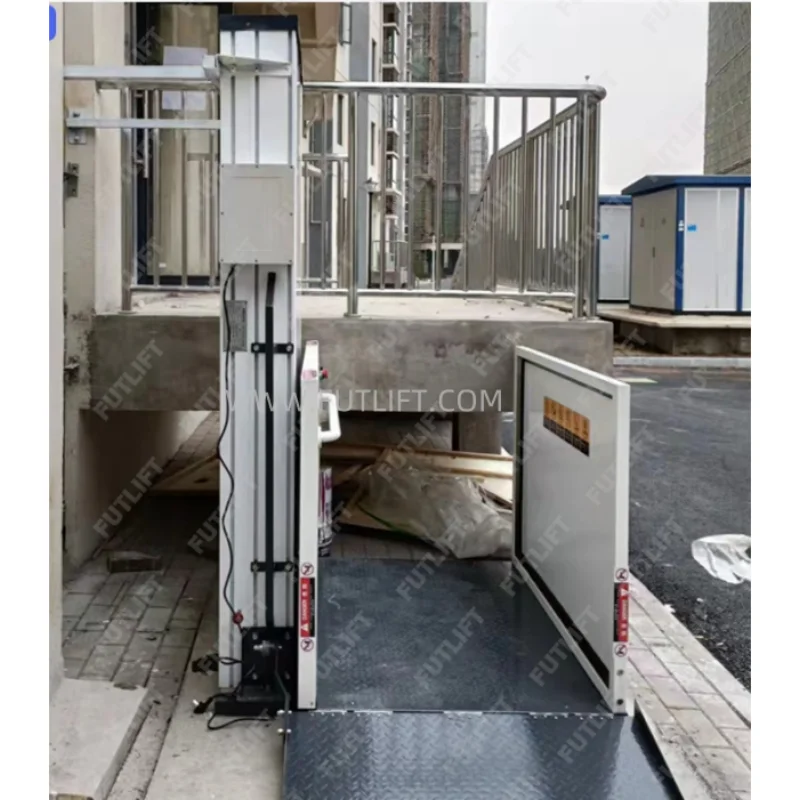 4.5 متر 10ft عمودي الألومنيوم كرسي متحرك رفع 5.5 متر 7 متر بيت الضيافة مصعد كهربائي للمنازل