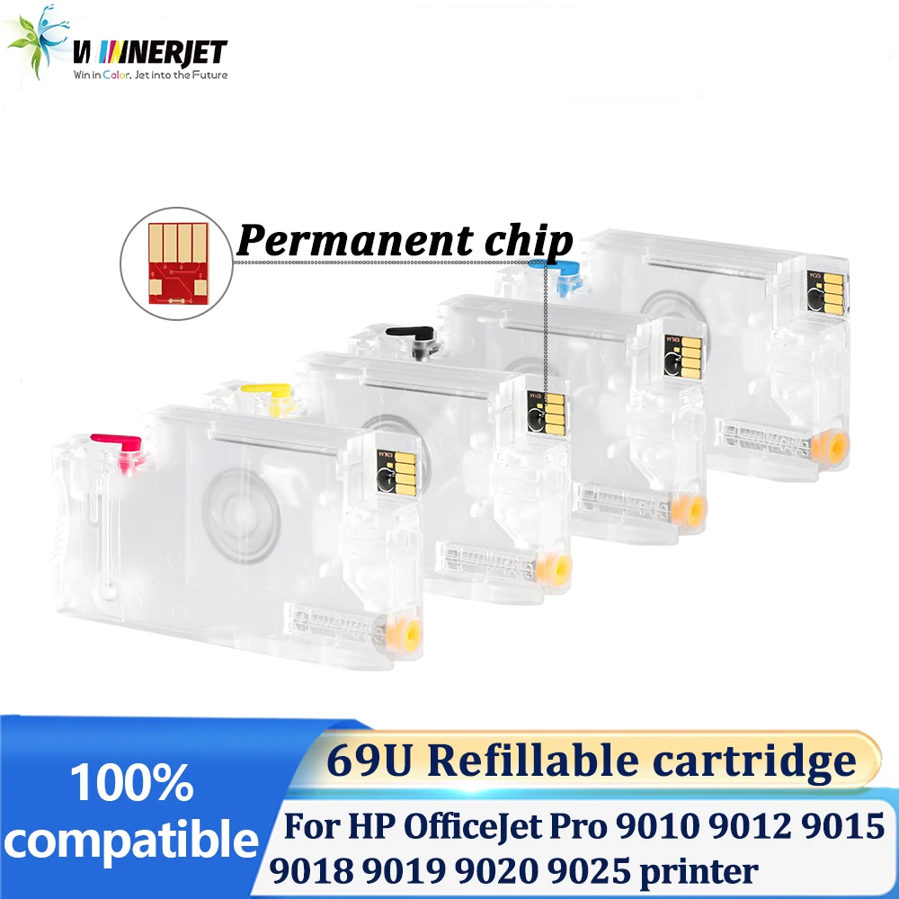 

Winnerjet 96U 962 963 964 965 Refillable ink cartridge With Permanent chip For HP OfficeJet Pro 9010 9012 9015 9018 9019 9020