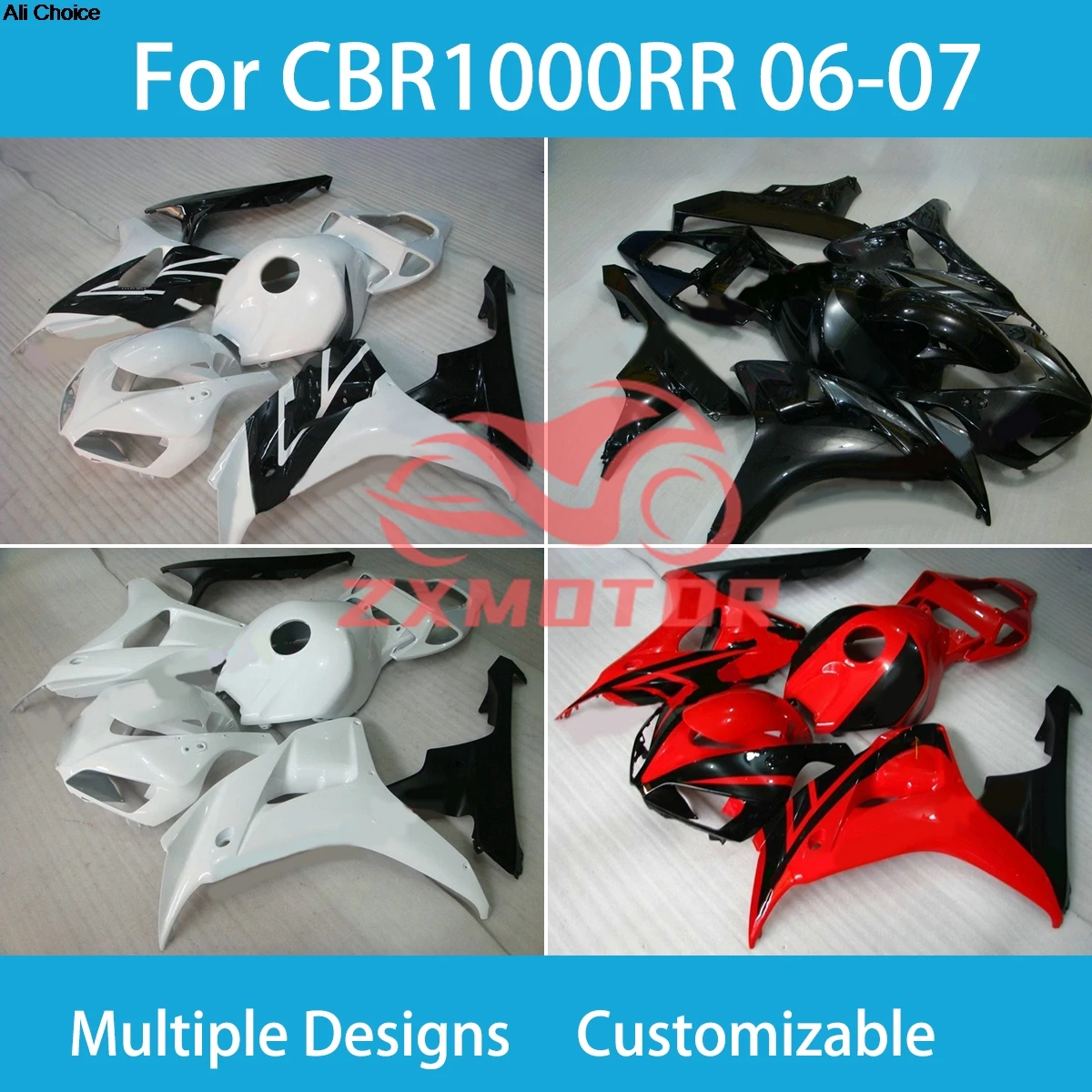 Nowy CBR1000RR 2006 2007 bezpłatny niestandardowy zestaw owiewek dla HONDA CBR 1000RR 06 07 akcesoria motocyklowe owiewki wtryskowe