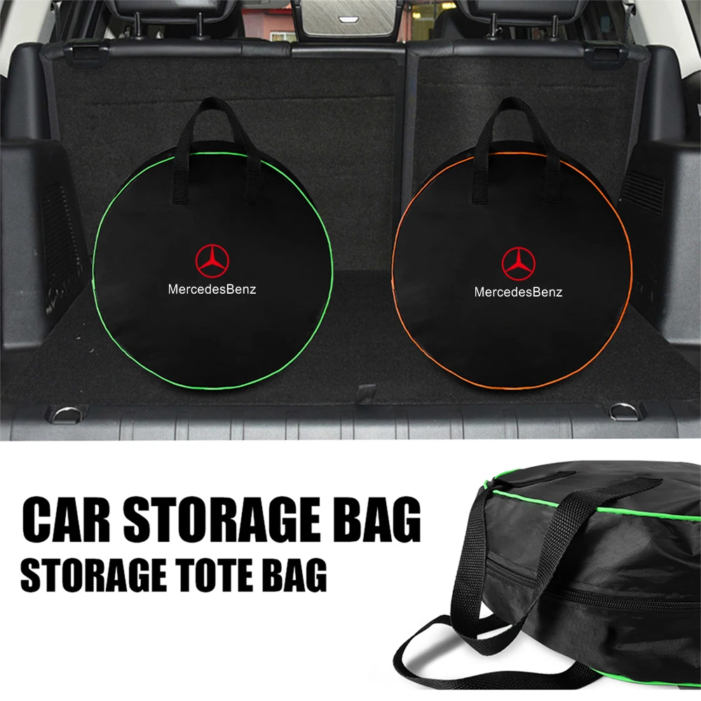Vehicle Charging Cable Bag Car Chargering Gun Storage Bag Auto Trunk Organizer For Mercedes Benz AMG W204 W205 W210 W211 GLK GLA view 2