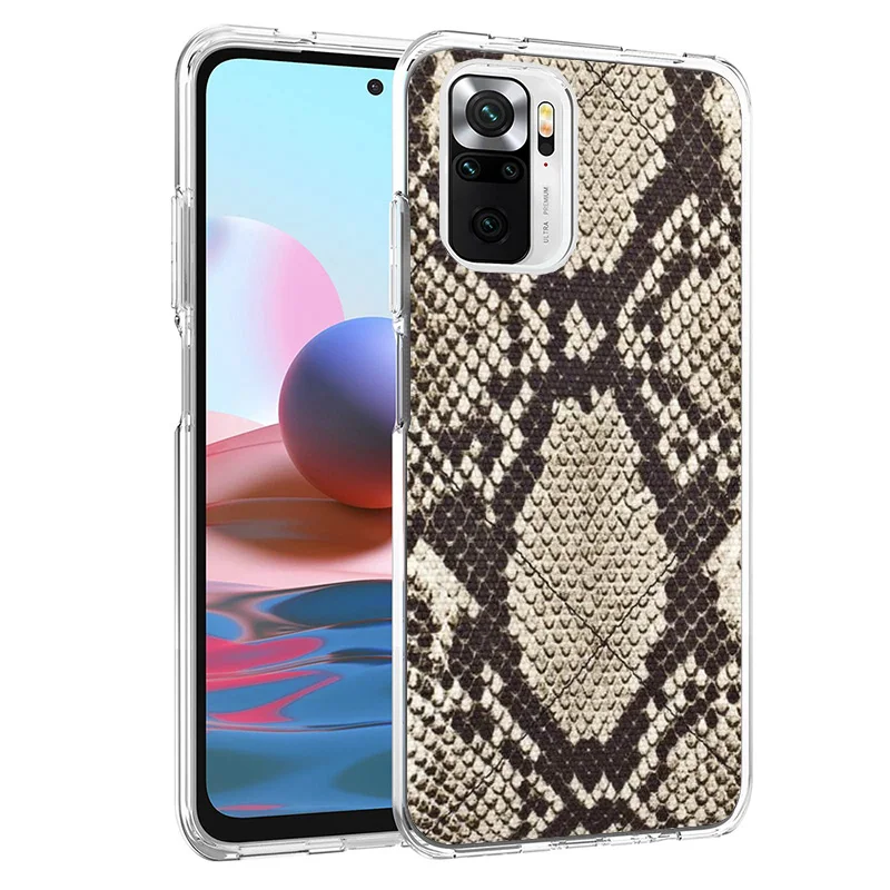 Pink Snake Skin Printing Drawing Cover Phone Case For Xiaomi Redmi 12C 12 10C 10 9C 9 10A 9A 8A 9T 7A 7 6A 6 Pro K20 K40 S2 Soft