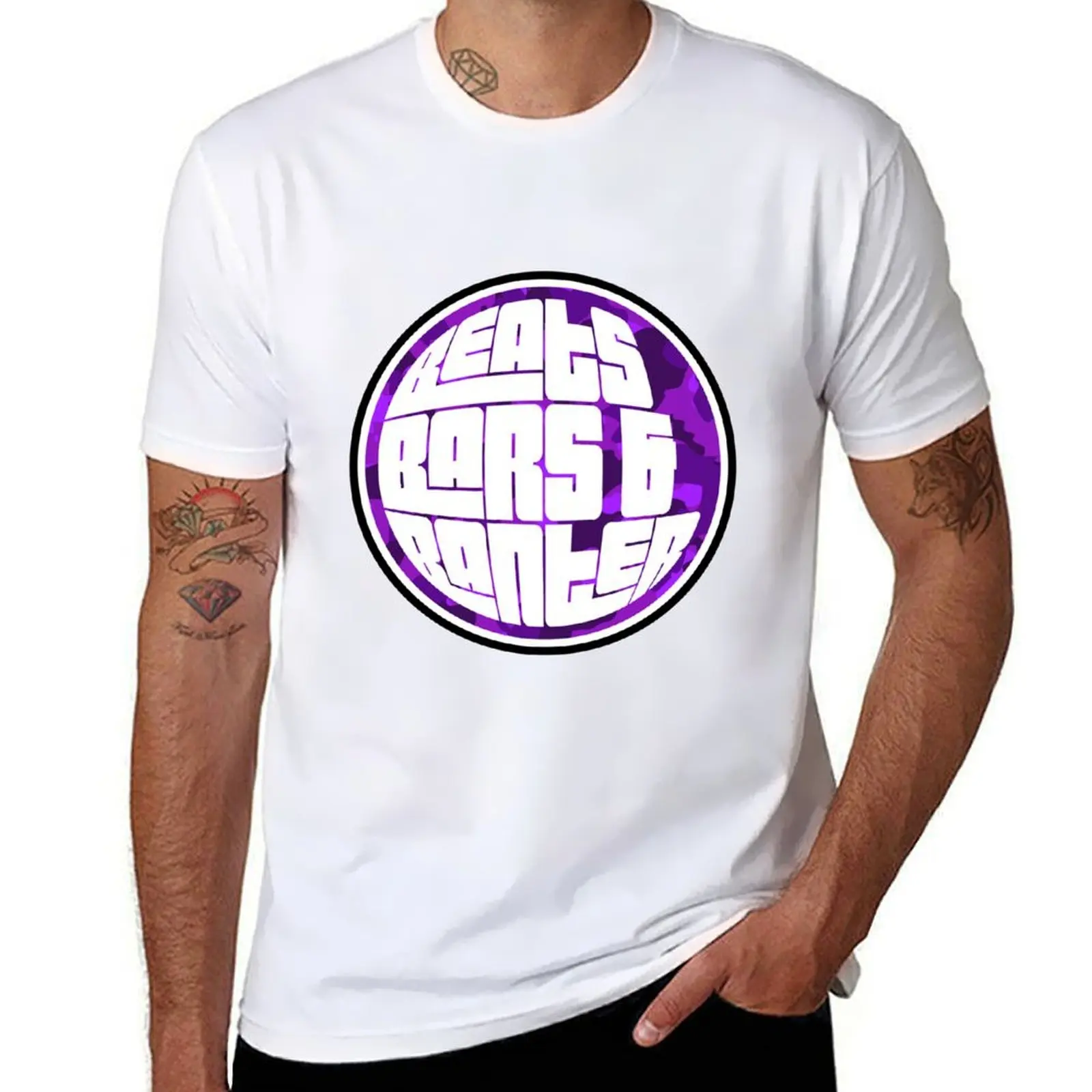 

t Camo plain 100% Beats, T-Shirt t luxury man & - man Banter shirt Purple shirt tshirt cotton Bars