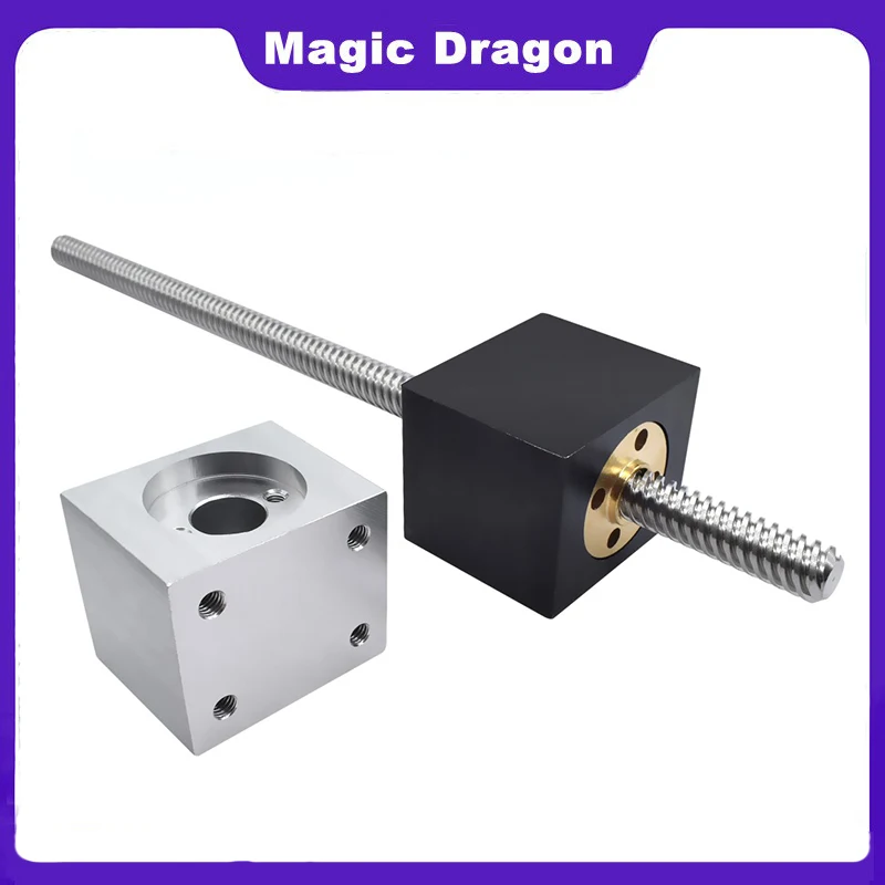 1PC T8 T10 T12 Nut Adapter T Wire Fitting Square Adapter White Black Mounting Bracket For T8 T10T12 Brass Nut Housing 3d Printer