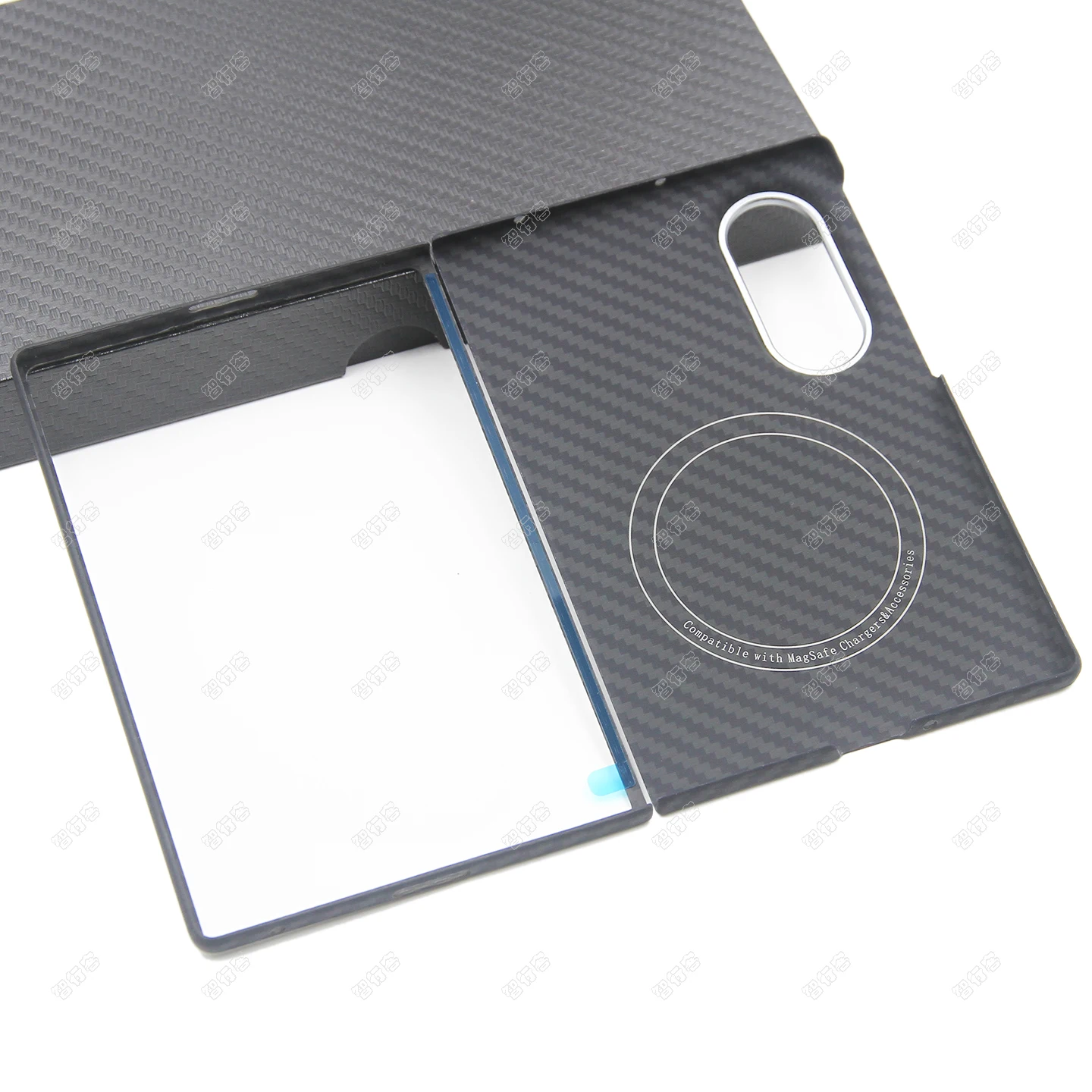 ZXKE True Fiber Case For Samsung Galaxy Z Fold8 Embedded Iron Sheet Magnetic Car Support Aramid Fiber Shell
