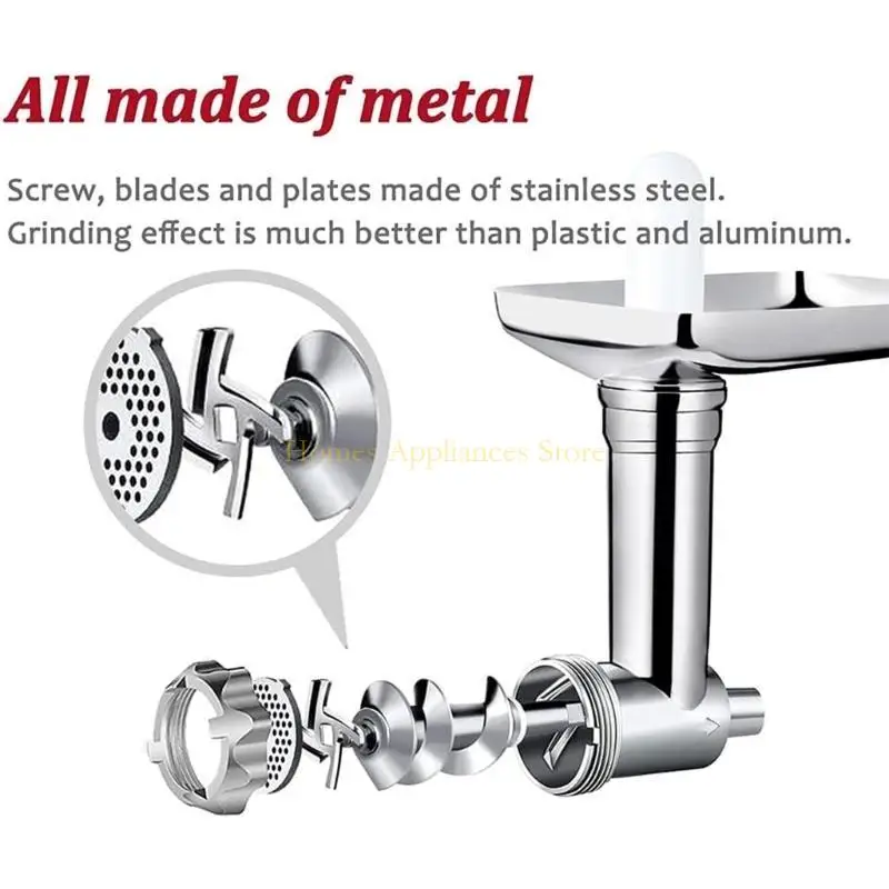 D0AB Độ bền Máy mài thức ăn cho xúc xích xúc xích Tube Tấm Tấm đính kèm Lưỡi dao cho SM-50R SM-50TQ SM-50BC Máy trộn đứng