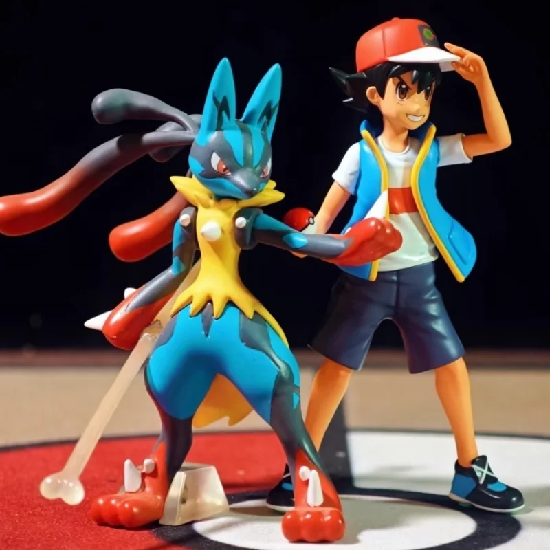 bandai-original-box-pokemon-poke-pla-mega-lucario-aninm-full-action-assembly-figure-model-toy-gifts-for-kids-in-stock