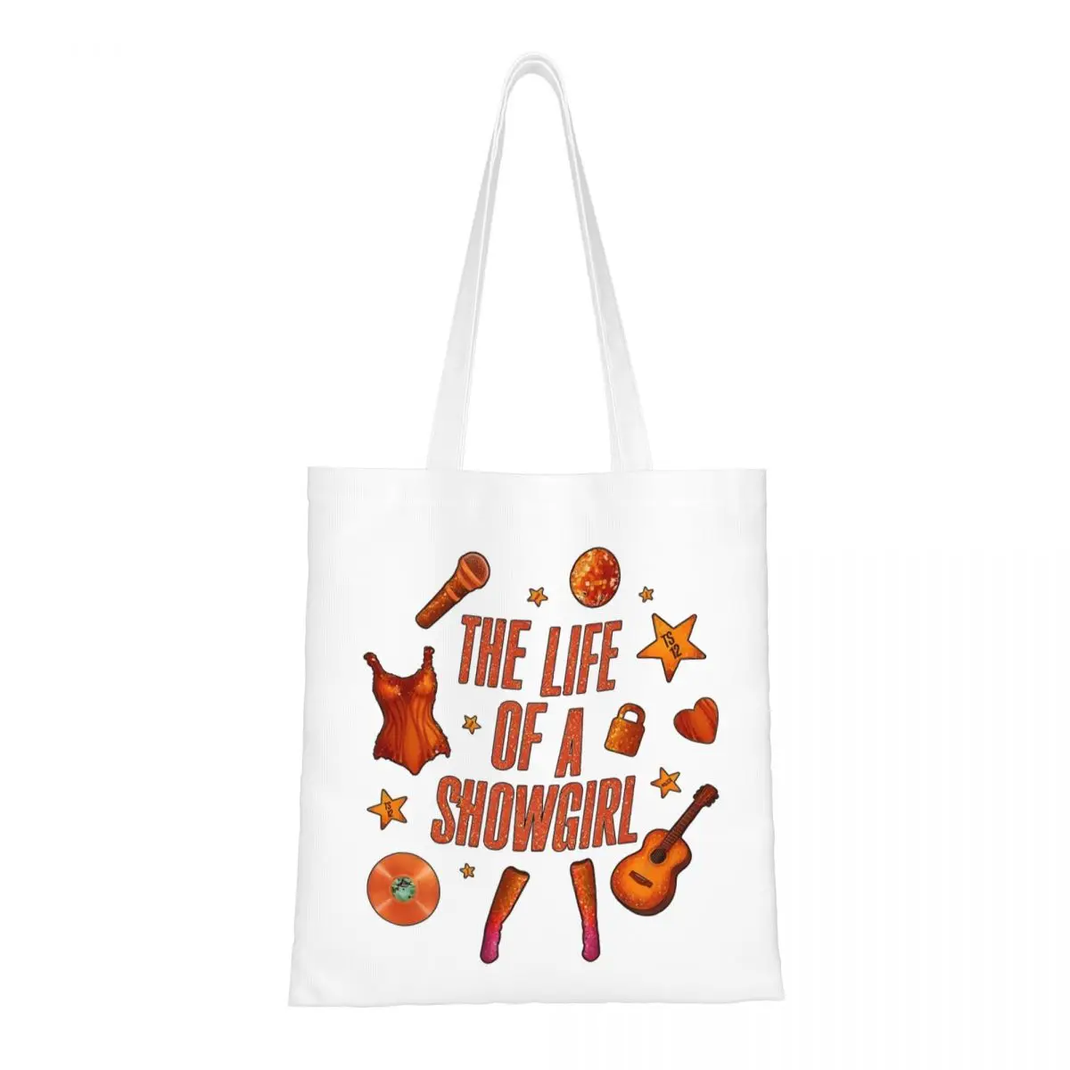 

Showgirl The Life Of A Showgirl In My Showgirl Era Canvas Tote Handbag Grocery Bags Large Capacity Shopping Bags for Unisex
