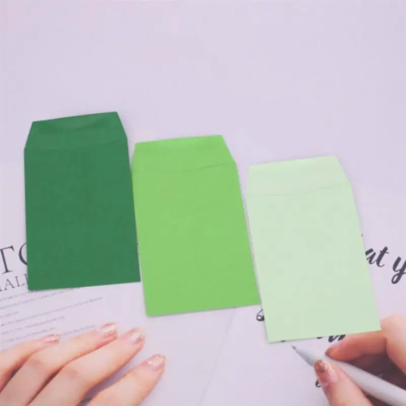 50Pcs Small Cash Envelopes Writing Paper Letter Envelopes For Money Simple Style Envelopes Colorful Writing Papers