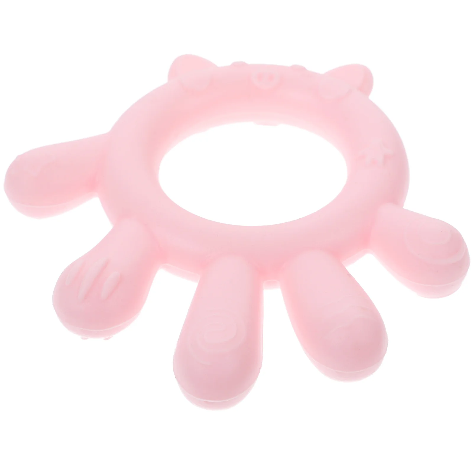 

Baby Palm Shape Silicone Teether Small Size Safe Comfortable Infant Toddler Gum Relief Baby Teether Infant Teething Toy