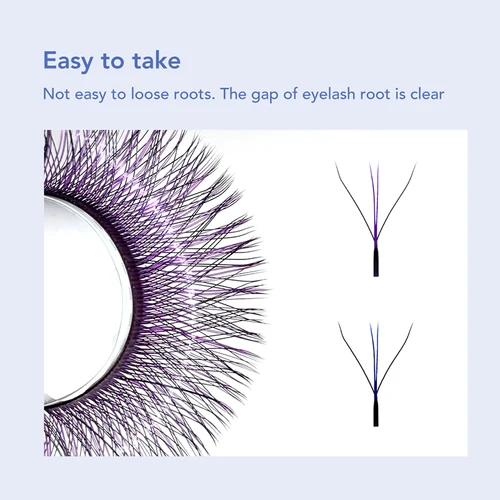 Imagen 2 del producto DIYDAY, nuevos extensores de pestañas en forma de W 3D, pestañas postizas de tres núcleos, ventiladores de volumen prefabricados, pestañas postizas de visón 3D en forma de estilo W