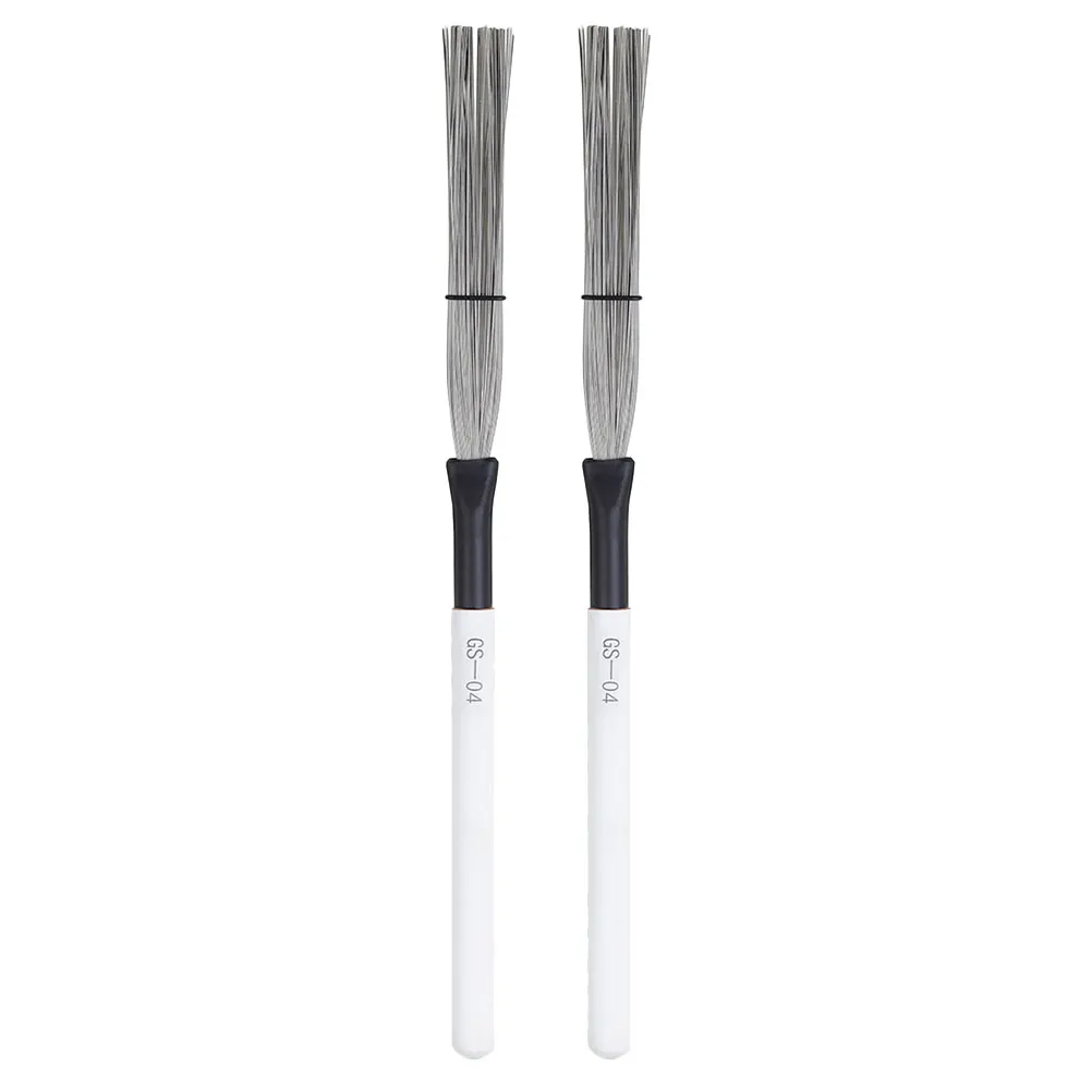 

2Pcs Percussion Brush Set Professional Drum Stick Brush Lightweight Strong Control for Drummers and Band Use Drum Set Accessory
