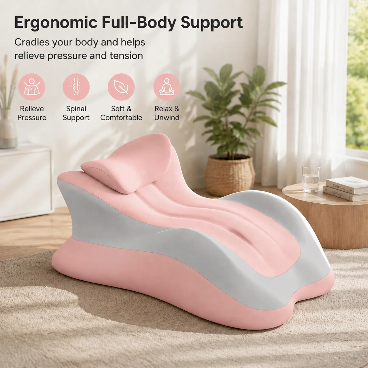 Coussin de bureau ergonomique, coussin de sieste respirant pour la protection de la colonne vertébrale et le soulagement de la pression, oreiller confortable pour le sommeil et la relaxation
