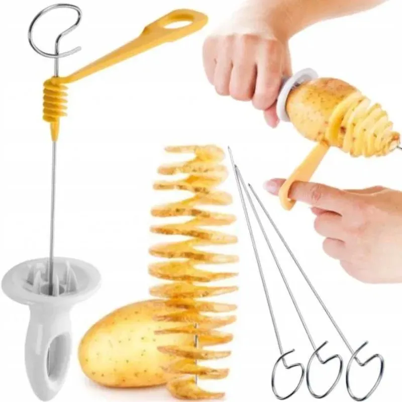 DIY Spiral Potato Cutter Vegetable Cucumber Spiralizer Kitchen  BBQ Cooking Tools Carrot Zucchini Multi-Function Slicing Tool image 2