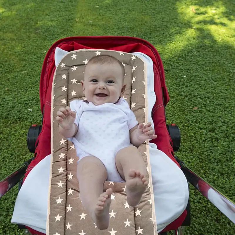 Baby Seat Pad Liner For Stroller Car Seat Jogger Bouncer Pure Cotton Universal Seat Pad Supports Newborns Infant And Toddlers