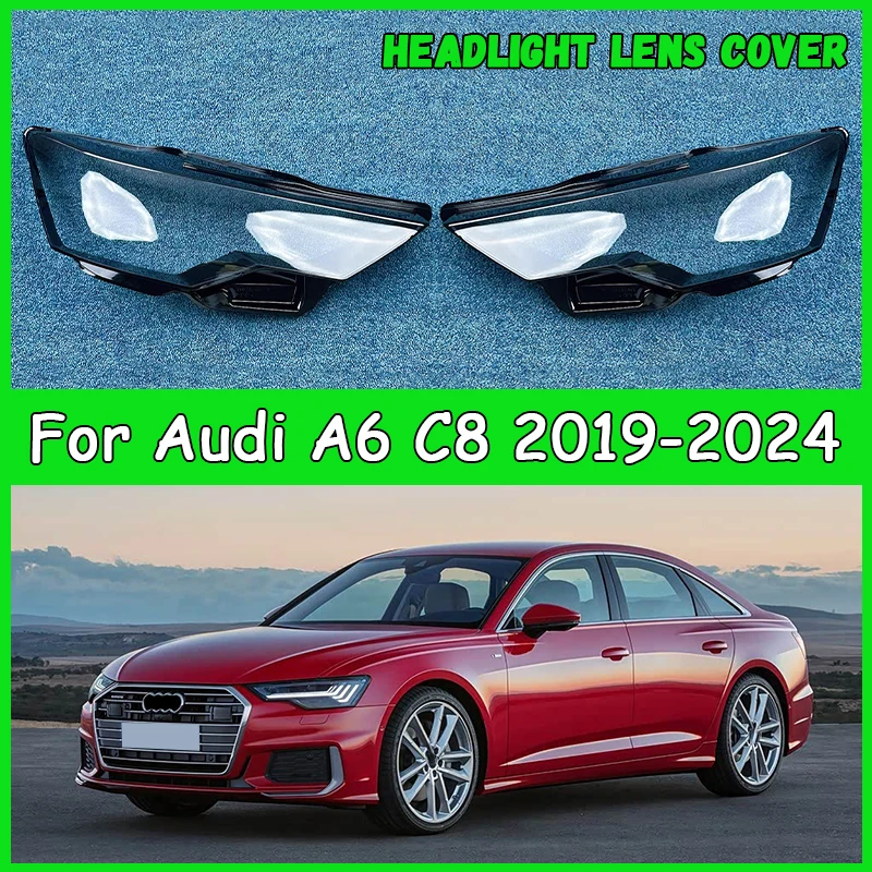 

For Audi A6 C8 2019 2020 2021 2022 2023 2024 Car Headlight Cover Headlamp Shade Head Lamp headlight lamp cover car accessories