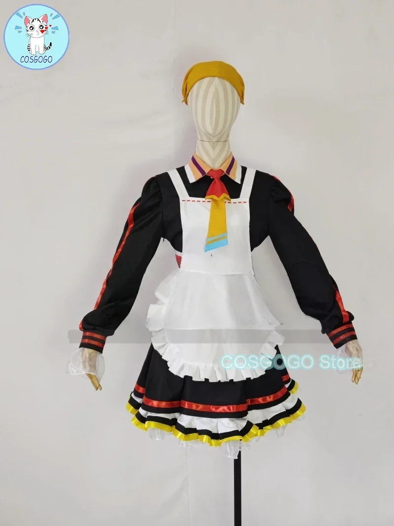 COSGOGO [Customized] Game Blue Archive Aikiyo Fūka Cute Style Maid Dress Cosplay Costume Halloween Outfits Women Anime New