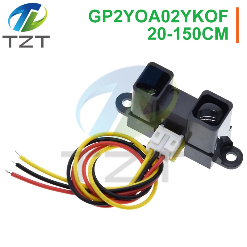 TZT GP2Y0A02YK0F Infrared IR Sensor Infrared Proximity Sensor Obstacle Avoidance Detect 20-150cm Distance Measuring With Cable