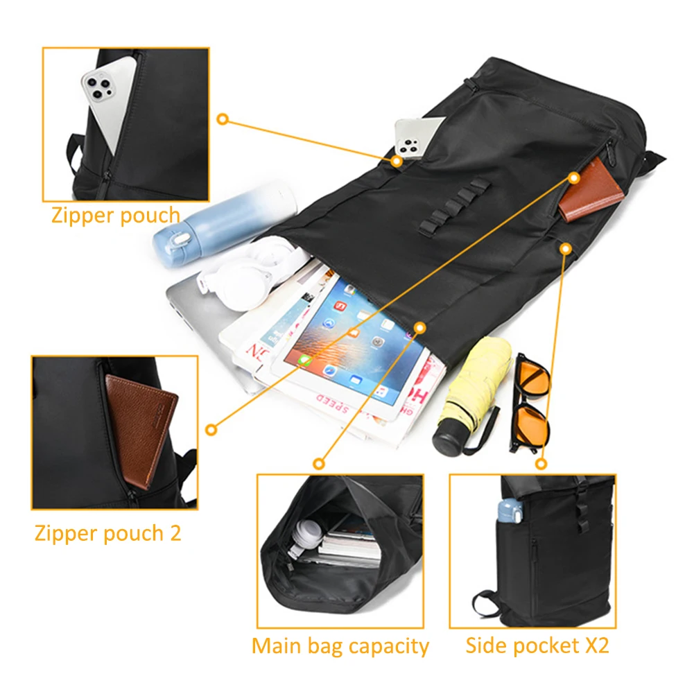 Mochila para ordenador portátil de negocios para hombre, bolsa impermeable y transpirable de gran capacidad, mochila escolar para deportes al aire