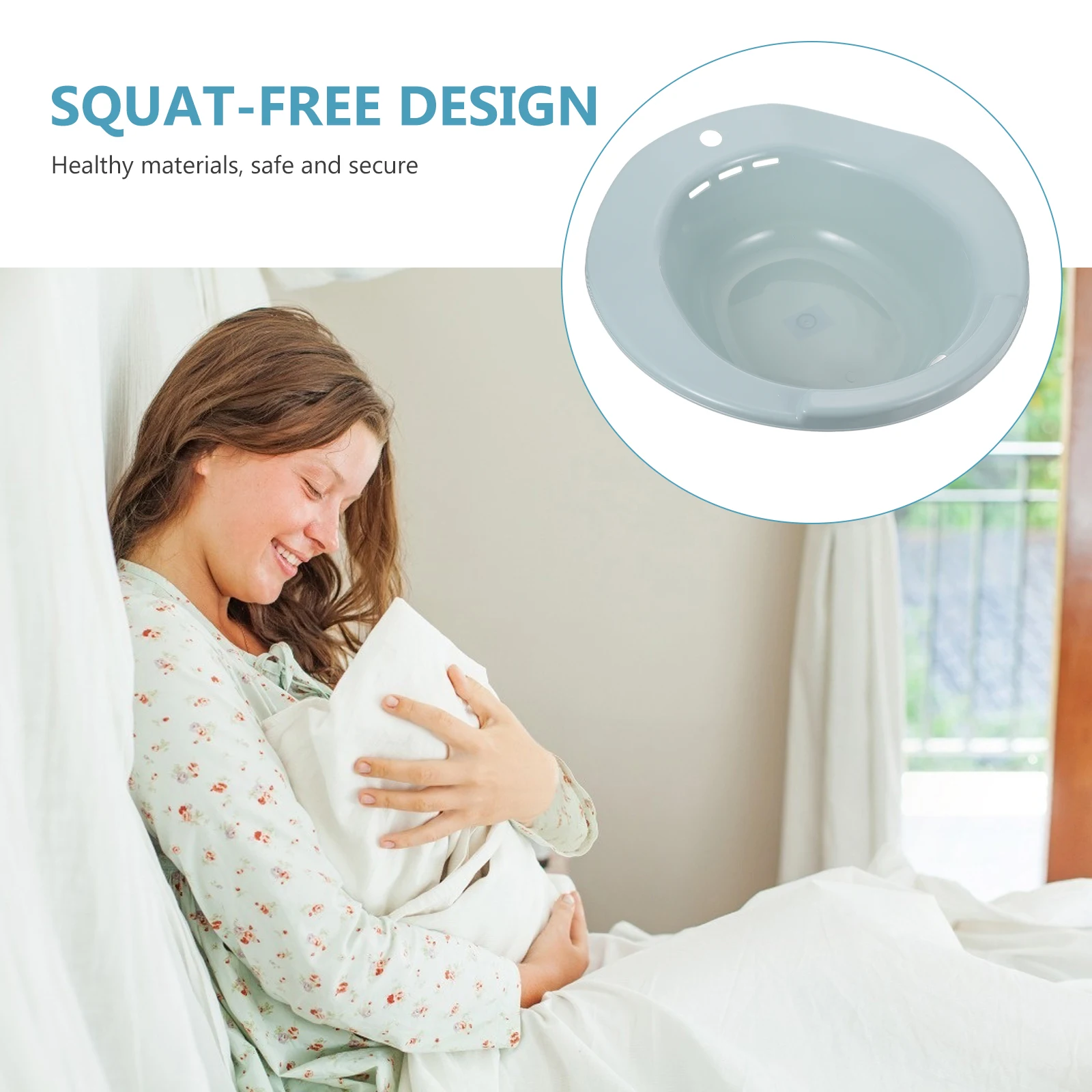 

1pc Sitz Bath Tub Postpartum Basin PP Safe Design Toilet Pregnant Women Elderly Hemorrhoids Home Use Wall Hangable