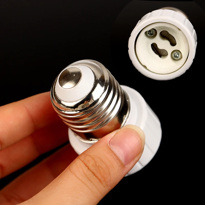 1PC Fireproof Material Lamp Holder Converters E27 To GU10 Ceramics Lamp Holder Adapter Socket Adapter Light Bulb Base For Home
