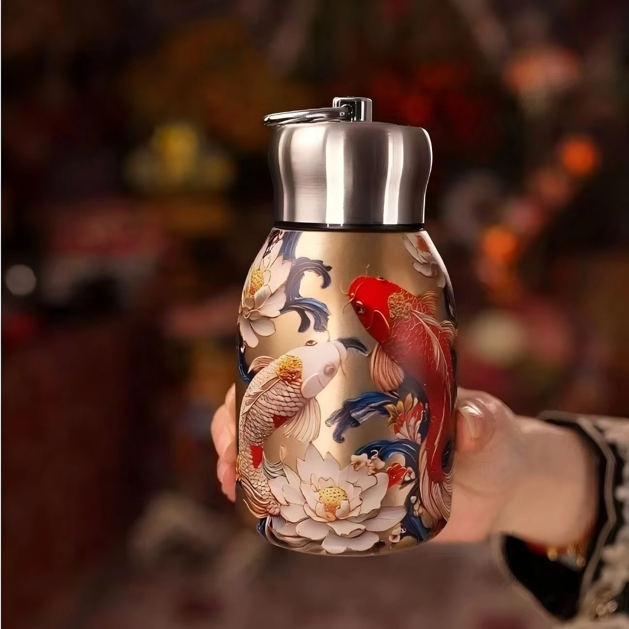 Tasse de poche portable domestique, tasse thermos, tasse à main sous vide double couche, tasse thermos en acier inoxydable