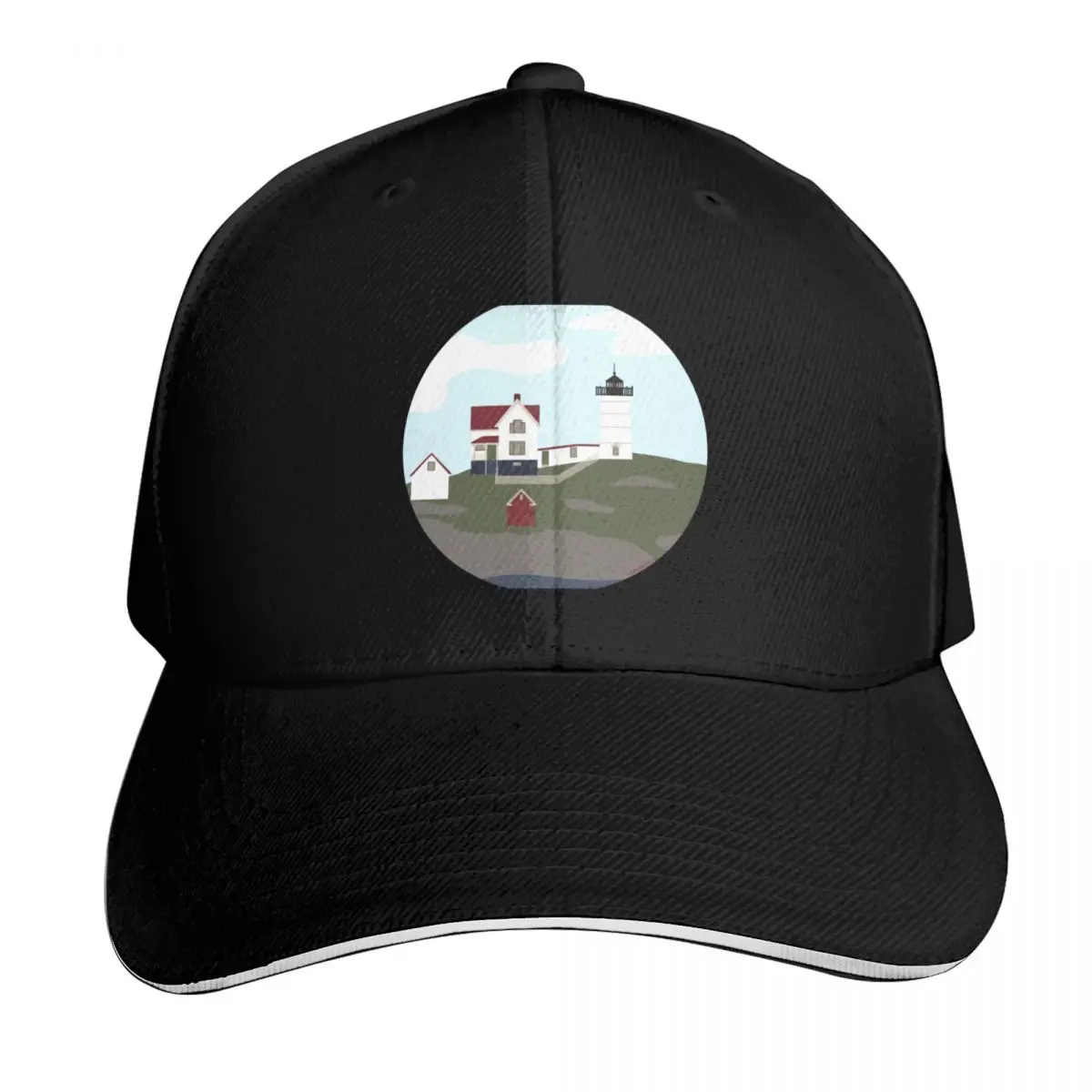 Nubble Lighthouse Baseball Cap Strapback Dad Hat Six Panel Structured Crown Sun Protection UPF 50+