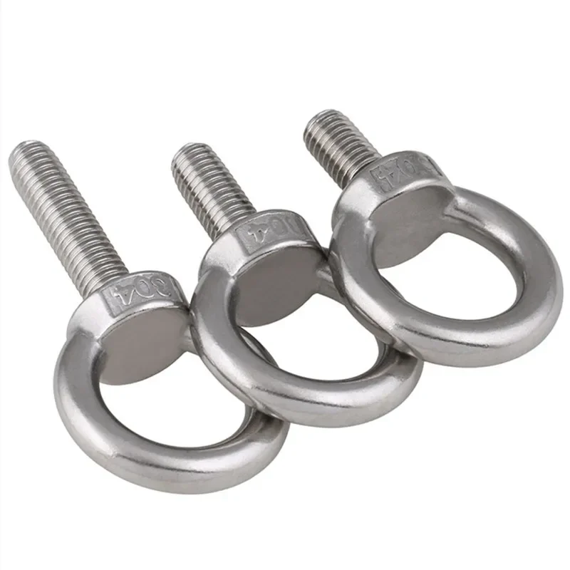 6 قطعة M3 M4 M5 M6 M8 M10 M12 مسمار بعروة الفولاذ المقاوم للصدأ البحرية رفع العين مسامير حلقة حلقة ثقب كابل حبل ييبولت أدوات الكمبيوتر