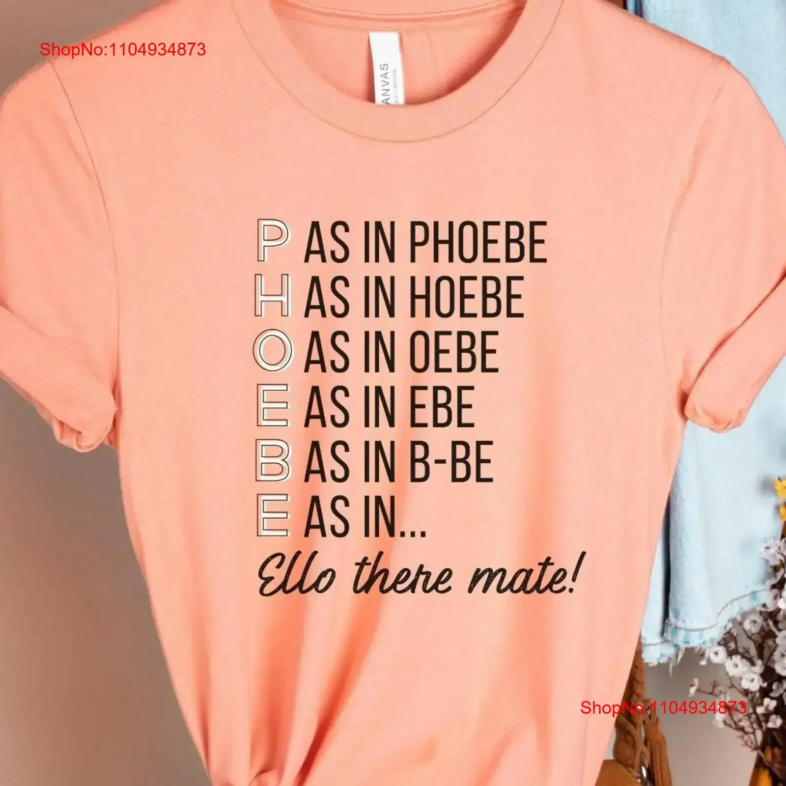 

P As In Phoebe Friends T Shirt Funny Show Women's Buffay Central Perk vintage Washed Breathable Top For Everyday Wear