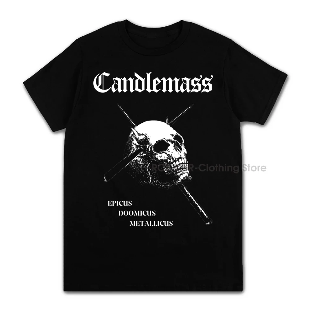 New Fashion Women/Men\'s 3D Print T Shirt Vintage Candlemass Band Crewneck 100% Cotton  Harajuku Styles tshirts Short Sleeve Tops