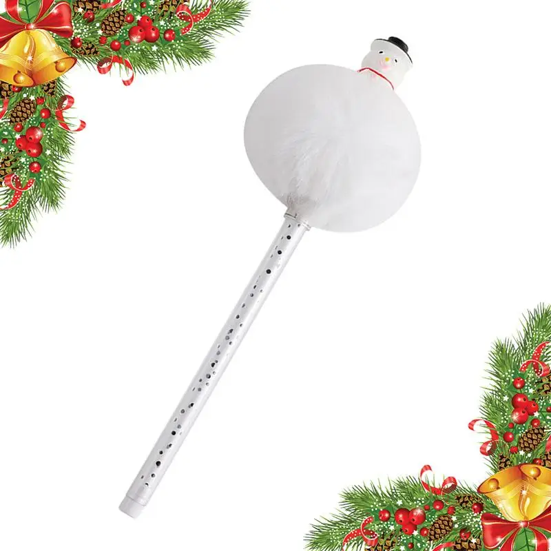 Cartoon Christmas Fluffy Ball Ballpoint Pen for Students Gel Writing Accessories Pens Painting