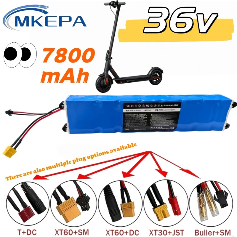 18650 36V 10S3P 7800mAh Lithium-ion Battery Pack Built-in BMS for Xiaomi M365 / M365 Pro Electric Scooter