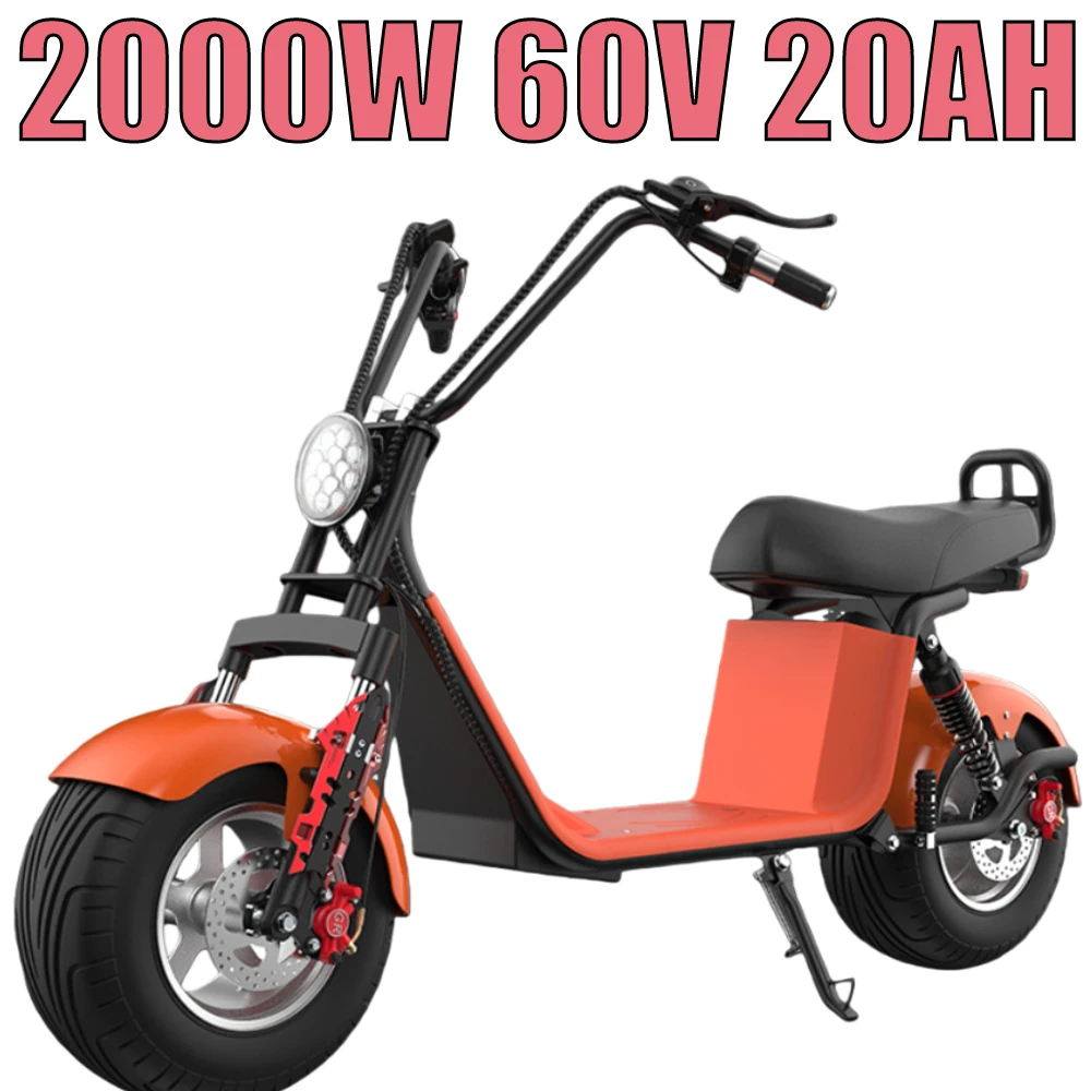 Electric Vehicle Full Suspension Electric Scooter Mountain Off-road Ebike Electric Tricycle Adult 2000W60V20AH Removable Battery