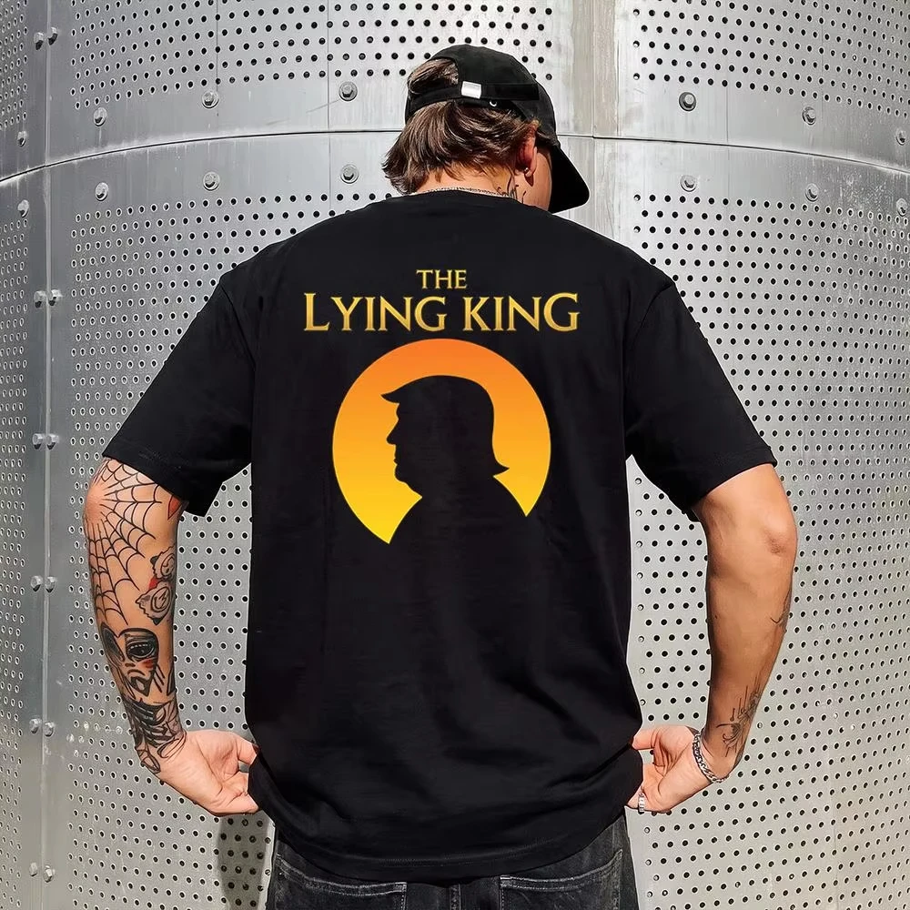 The Lying King T-Shirt Anti Trump Graphic Tee Funny Political Parody Shirt Anti Trump Satire T-Shirt Funny Political Gift Men