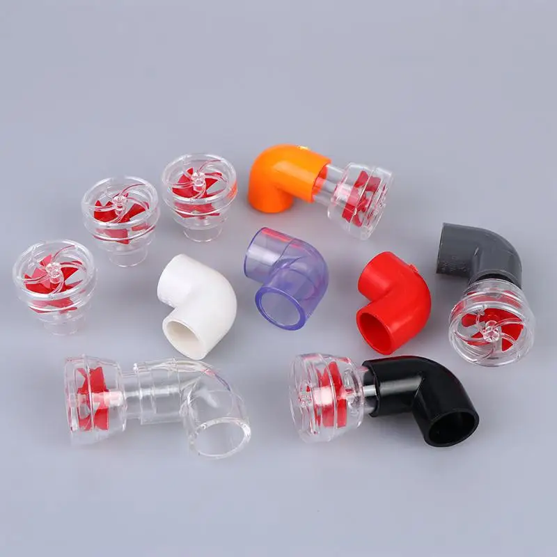 Aquarium Rotary Pump Head 20mm Auto Rotating 5 Blade Fan Fish Tank Wave Maker Outlet Nozzle Filter Accessory