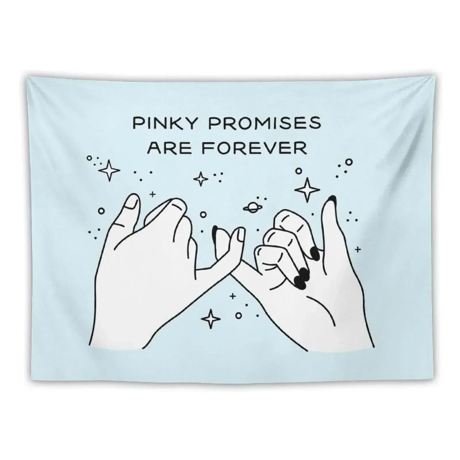 Pinky Promises Are Forever Tapestry Nordic Home Decor Wall Hanging Wall Tapestry