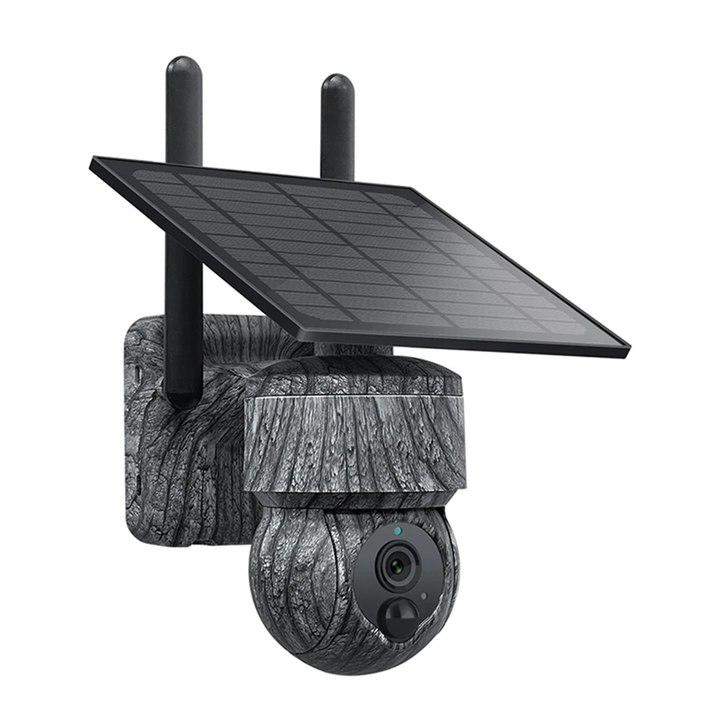SIM 태양광 PTZ 카메라, 와이파이 야외 무선 IP 카메라, 태양광 패널 포함, 양방향 오디오 보안 CCTV 카메라, 내구성, 5MP, 4G