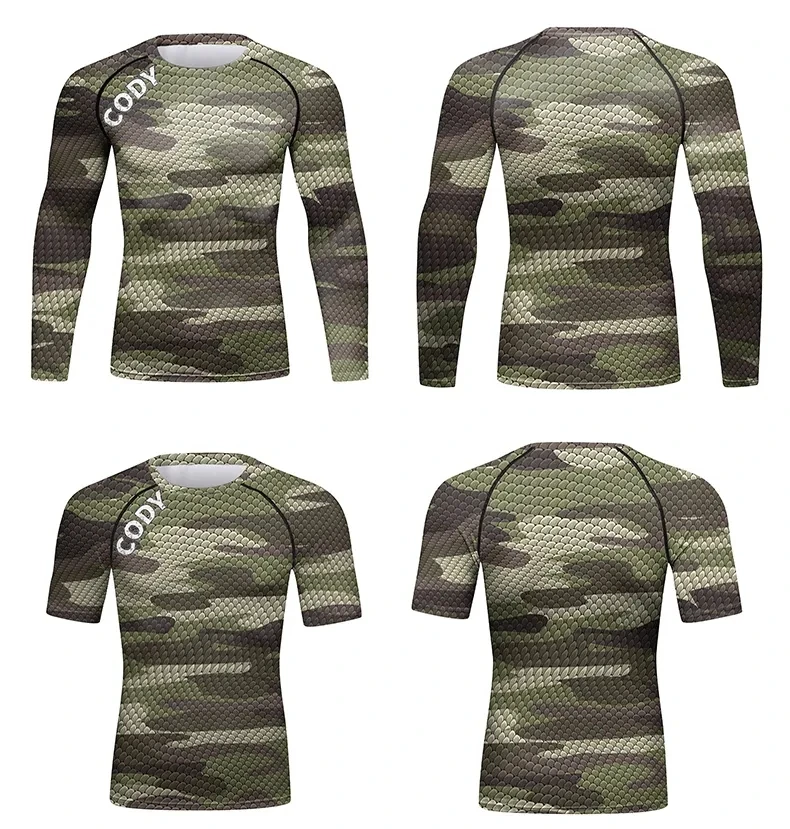 Rashguard Bjj mężczyźni MMA T shirt + zestaw spodni boks szorty MMA kickboxing koszulki Boxeo Sportsuits Gi wysypka straż Jiu Jitsu koszulki