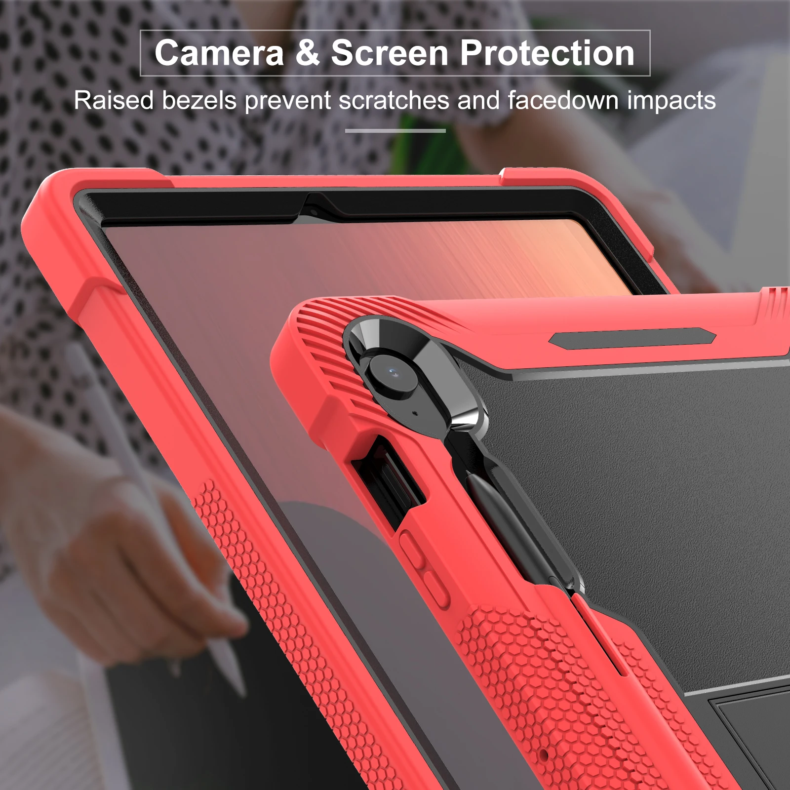 Rugged Stand Anti-Slip Case For Samsung Galaxy Tab S10 FE Plus 2025 13.1 inch SM-X620 SM-X626B 3-Layers Protect Kickstand Cover